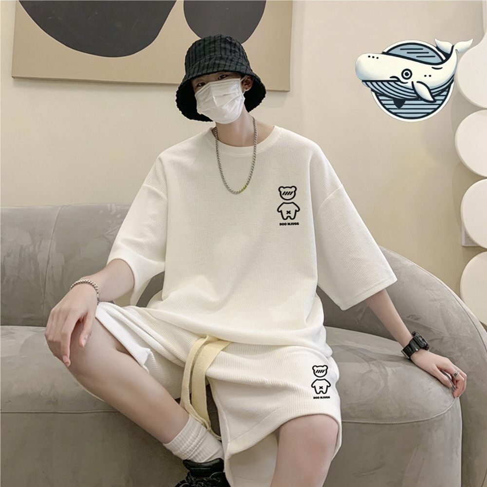 시원한 여름코디 반팔티 반바지 루즈핏