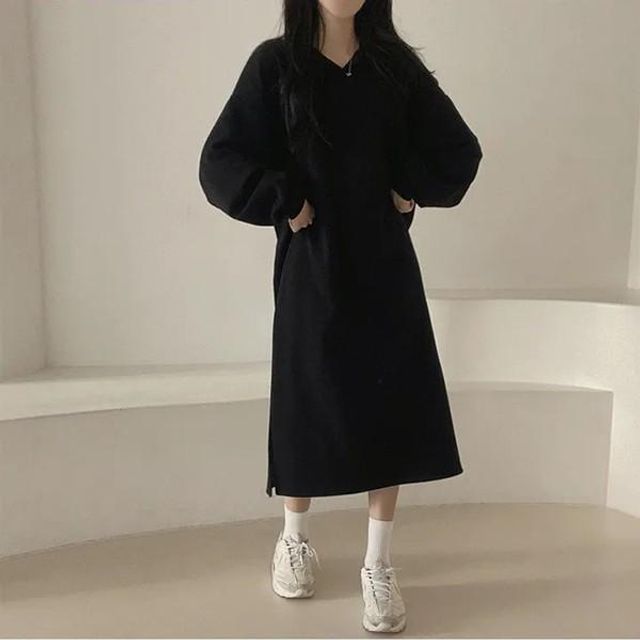 여성 베이직 츄리닝 홈웨어 롱원피스 LK