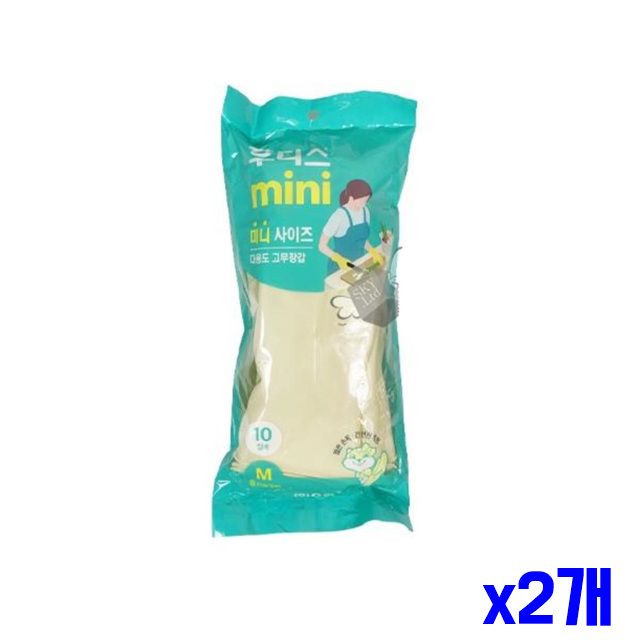 10켤레 M 고무장갑 주방장갑 다용도 x2개 주방용품