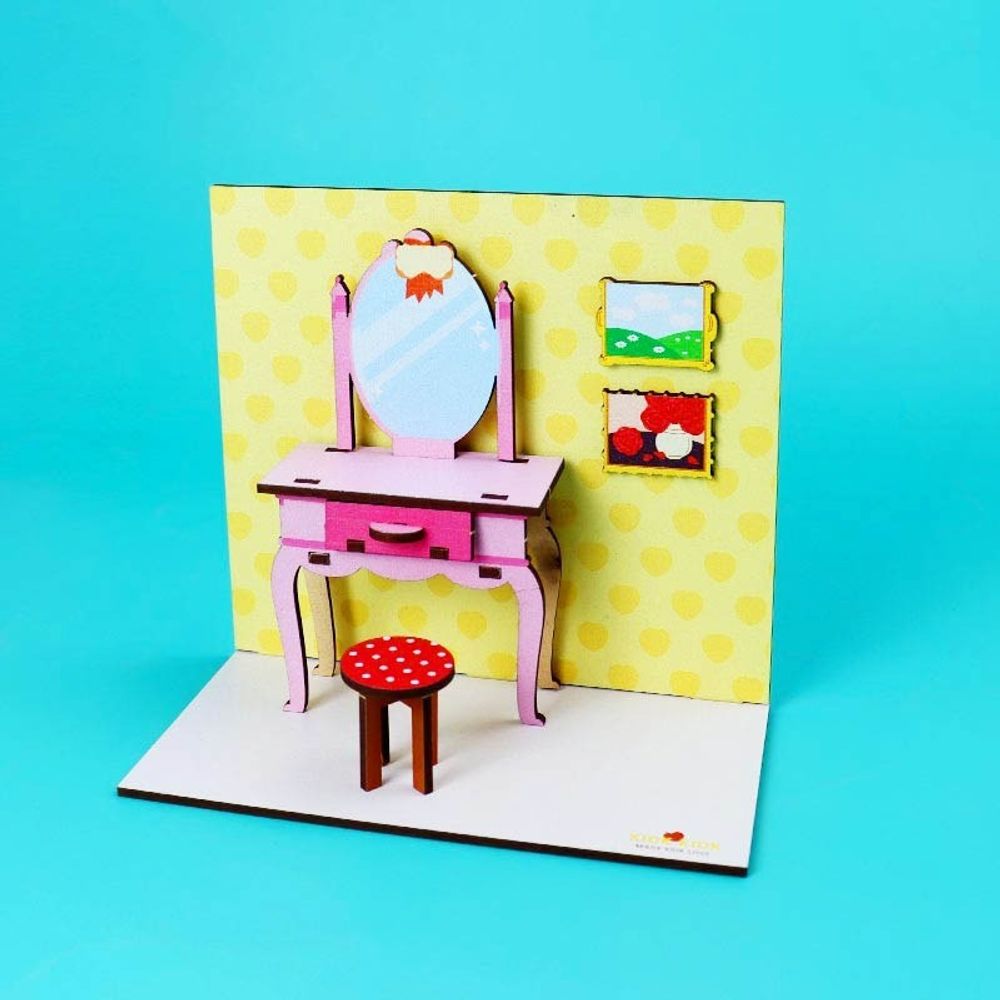 우드공예 DIY 칼라인쇄 미니어처 (화장대) 10개