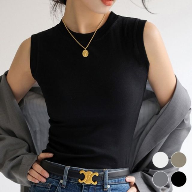 신축성 기본스타일 좋은 기본 라운드넥 데이 여성 민