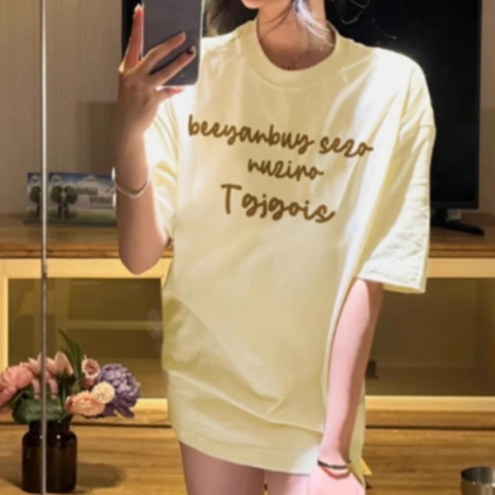 반팔 여성 루즈핏 티셔츠 여름 레터링 반팔티