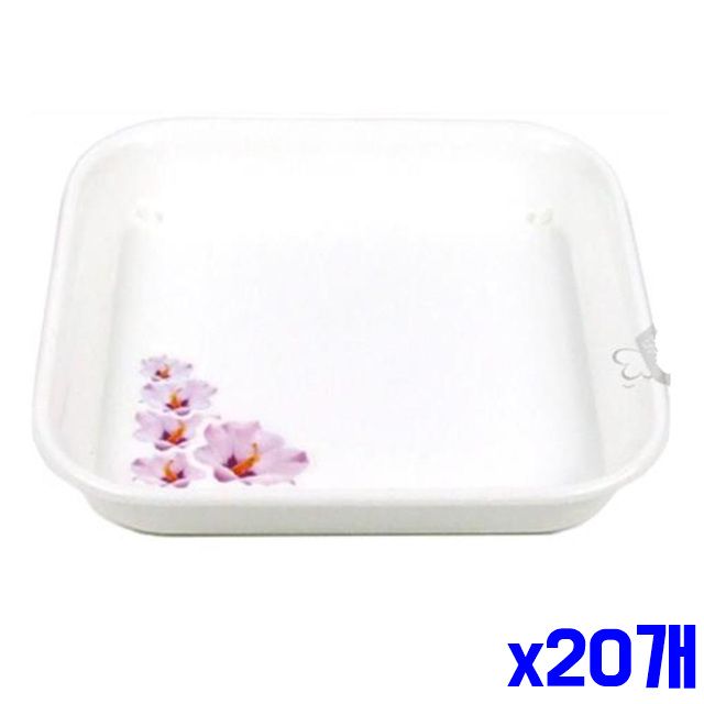 x20개 정사각 16.2x16.2x2.7cm 화분물받침대 화분받침