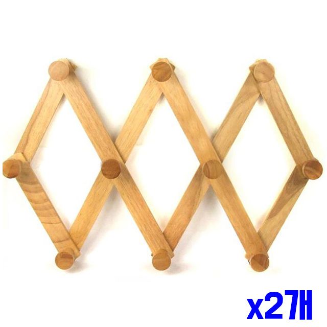 특대형 접이식 자바라옷걸이 x2개 모자걸이