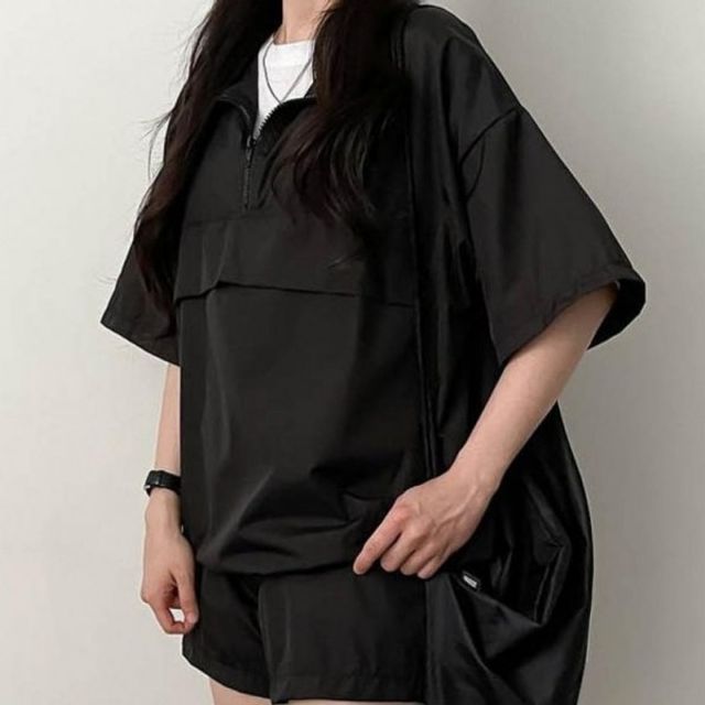 리쉬한 반팔 스타일 기본 여자 데이 여성 상하 트레이