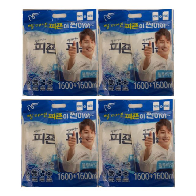 피죤 블루비앙카 1600ml+1600ml 리필 4개입