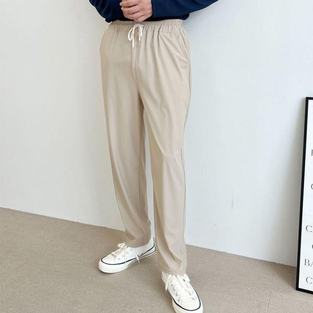 남성 데일리 편한 로이스 스판 일자 밴딩 팬츠 바지