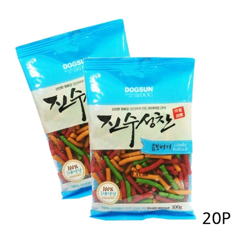 강아지 콤보 진수성찬 일상 버거 100g 20P 노즈워크