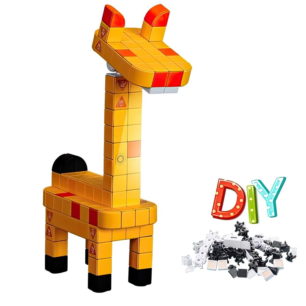 내맘대로 조립 DIY 블럭 LED 스탠드 조명 기린 현관