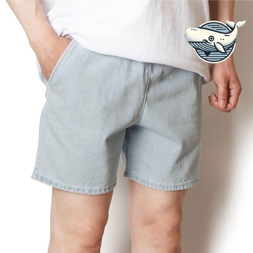 남자 여름 청반바지 캐주얼 허리밴드 편안한