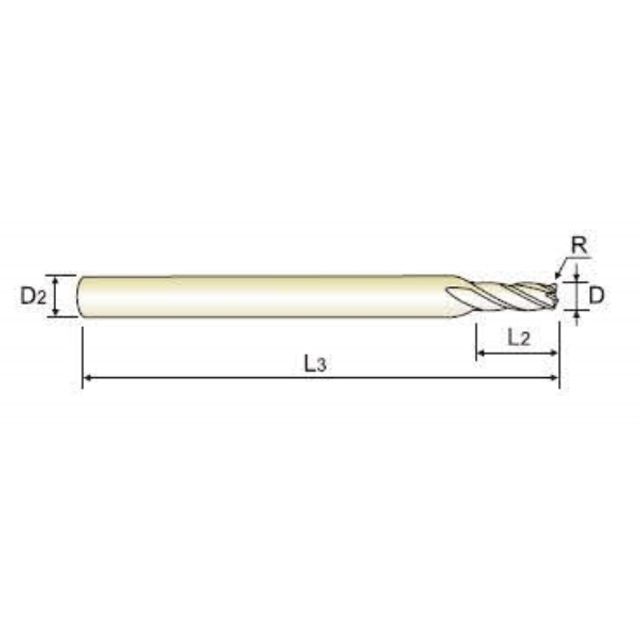 4G MILLS 다기능용 래디우스엔드밀4F D4(R0.2)X6X10