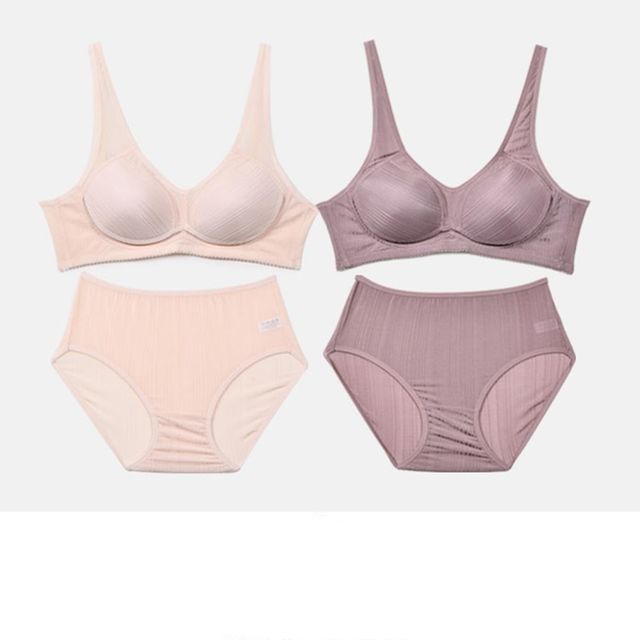 여름 노와이어 몰드브라 맥시팬티 세트