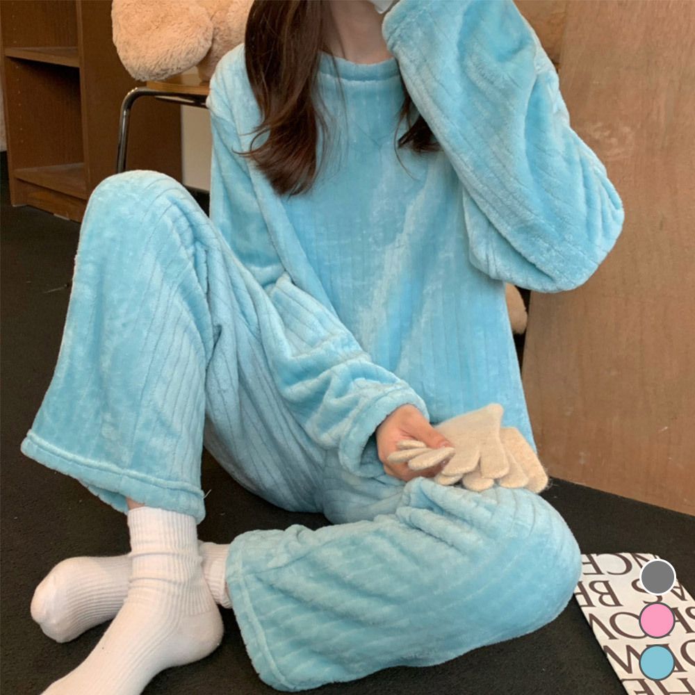 -0174 극세사잠옷 여자 수면잠옷 극세사 세