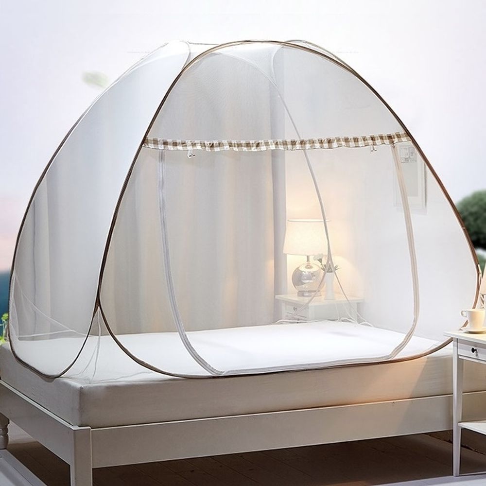 바닥있는 침대 원터치 모기장 텐트 싱글 더블 퀸 킹