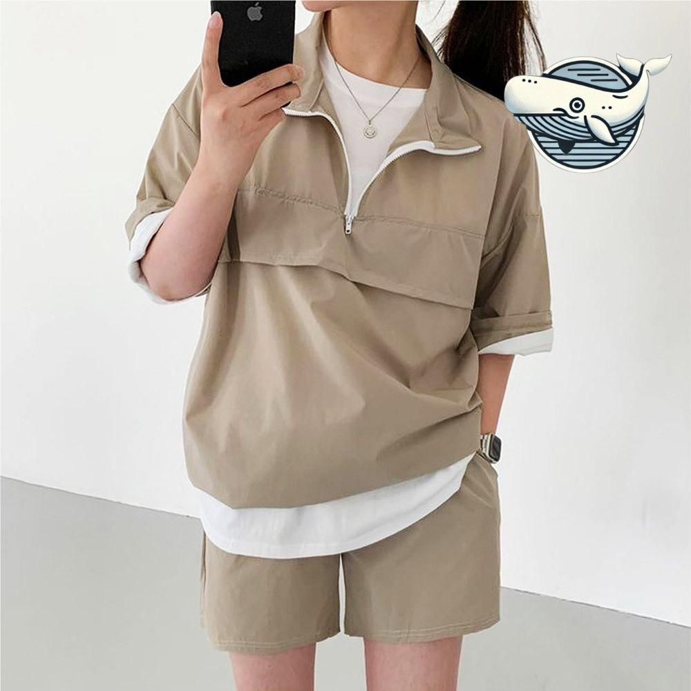 커플용 아노락 남녀공용 캠핑복 상하의 조화로운