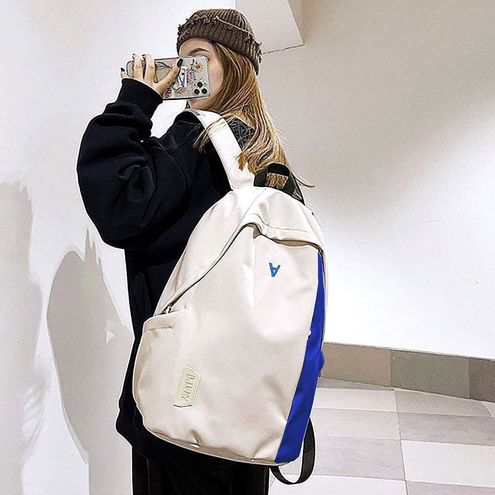 캐쥬얼 가방 블루 여행용 포켓 중학생 캠퍼스