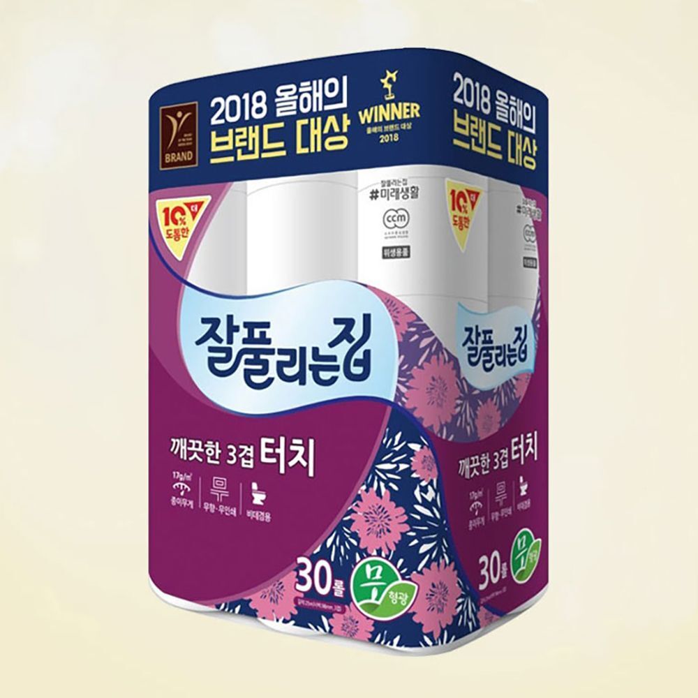 화장실 두루마리휴지 3겹 도톰한 휴지 화장지 30롤