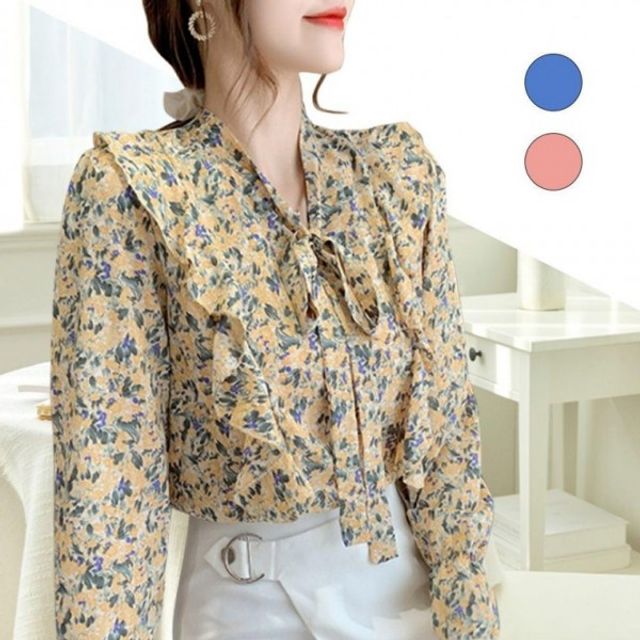 플라워 호텔 블라우스 기본 여행 데이 바다 호캉스 브