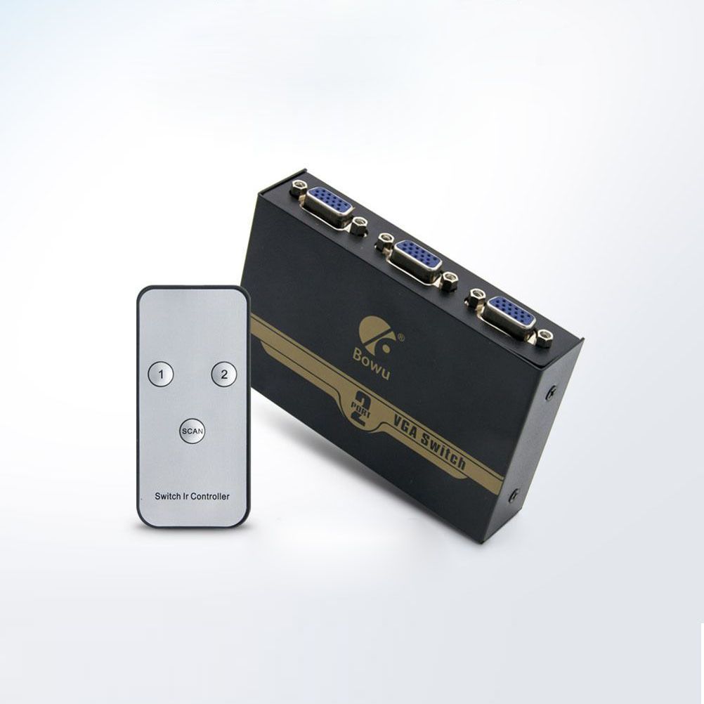 VGA RGB 선택기 2대1 IR기능 컴퓨터2대 연결 공유기