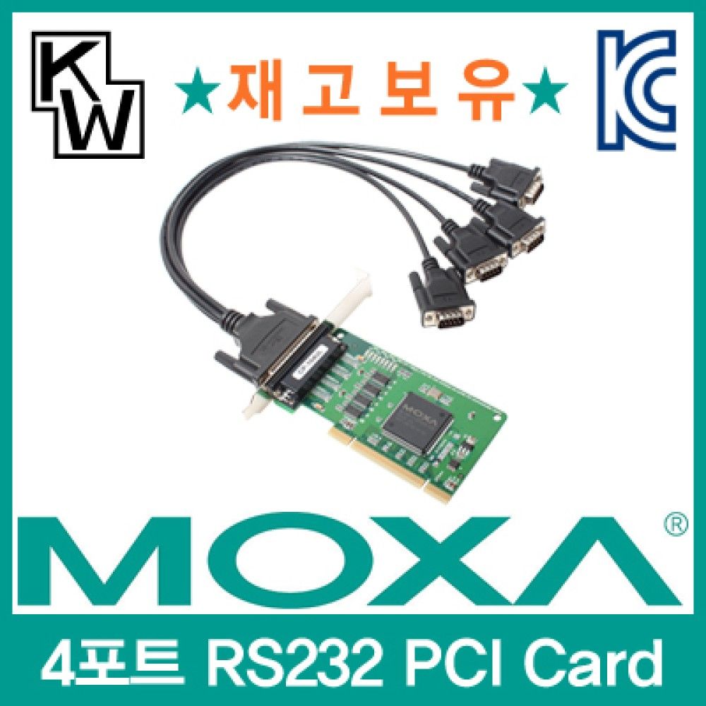 MOXA CPJS104ULJSDB9M 4포트 PCI 시리얼카드슬림PC겸