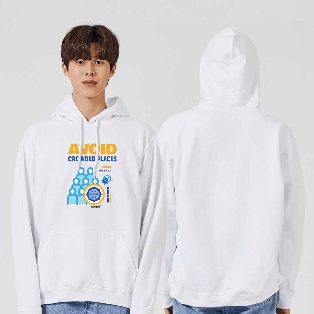 오직 AVOID 바이 러스 맨투맨 후드