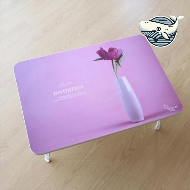 접이식 간편 테이블 퍼플 중형 다용도 휴대용