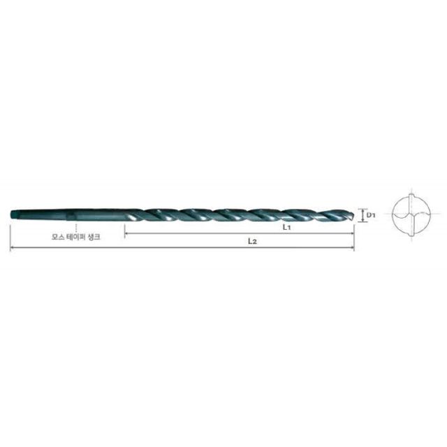테이퍼롱드릴(HSS) D49.0X300X450 (D1208490) LTD49