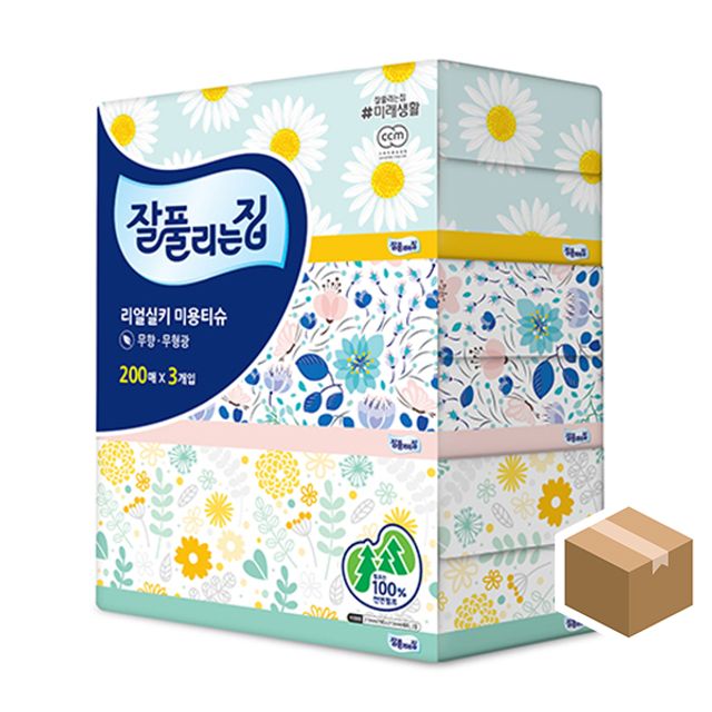 잘풀리는집 각티슈 200매X3개_8팩(24개입)