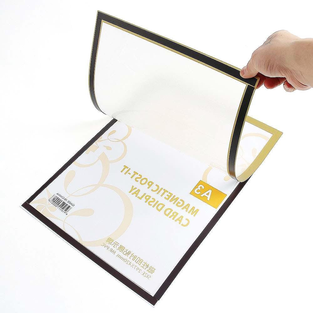 A3 자석프레임 광고판 5p 골드 속지넣는 부착식