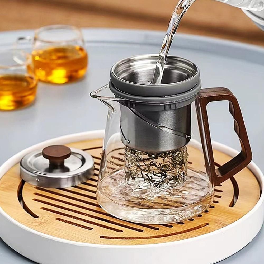회전 필터 차포트 800ml 페퍼민트 티타임 손잡이