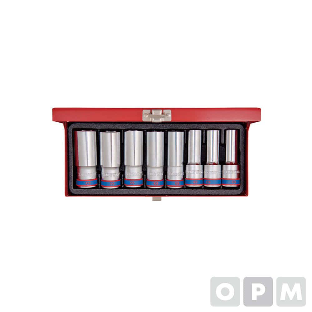 롱핸드소켓 세트(6P) 1/2 8PC(MM)-철 4308MR
