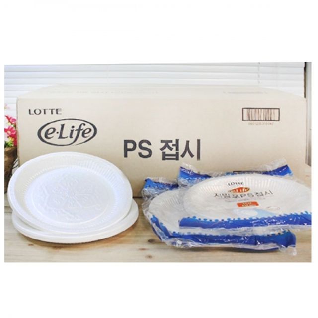 BOX 이라이프 PS접시 (140mm) 1000개입 일회용접시