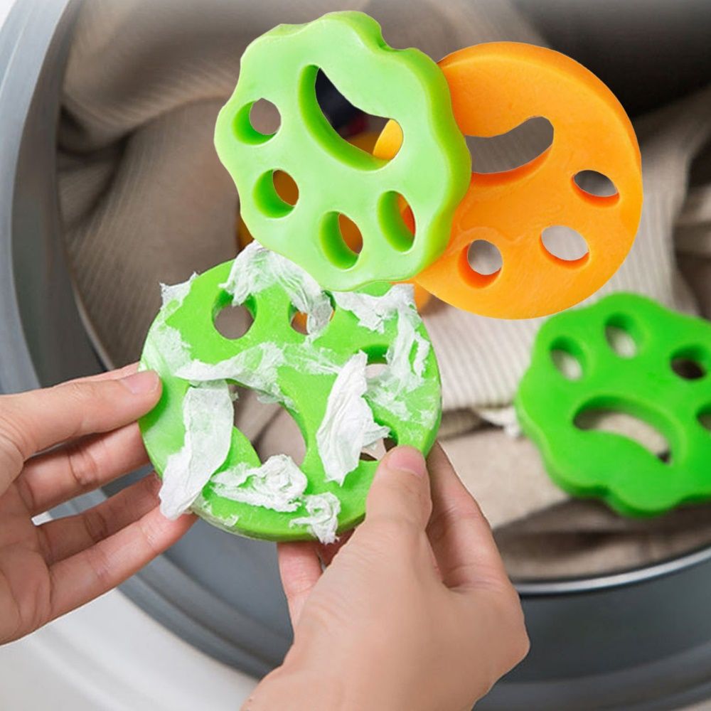 먼지흡착 실리콘 세탁볼 5개 세탁기 반려견 털제거