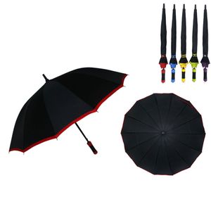 아이티알,NE 블랙 폰지원단 컬러배색 바이어스 60 14k 패션 장우산