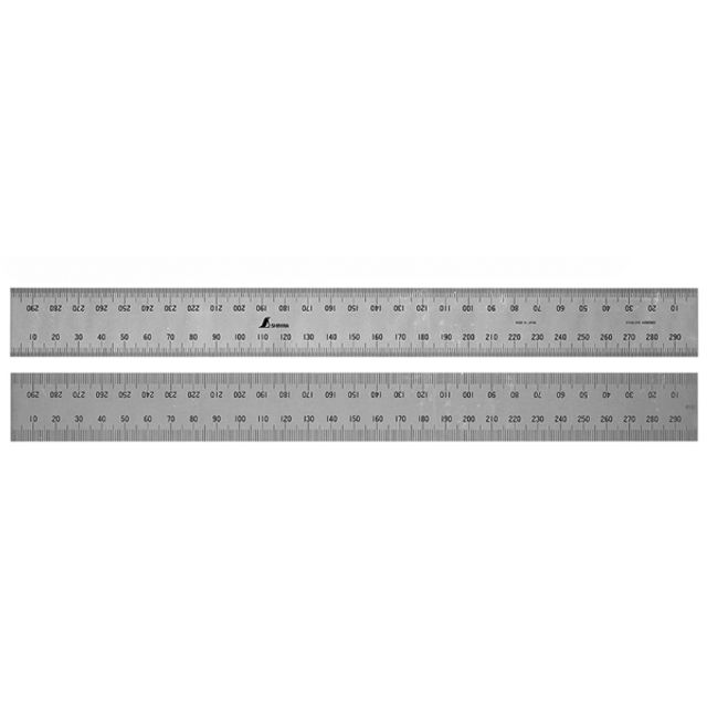 직자- 스텐무광/4단눈금양끝0점 300mm (300mmx30mm/