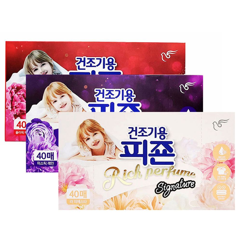 피죤 건조기용 정전기 방지 건조기 시트 섬유유연제