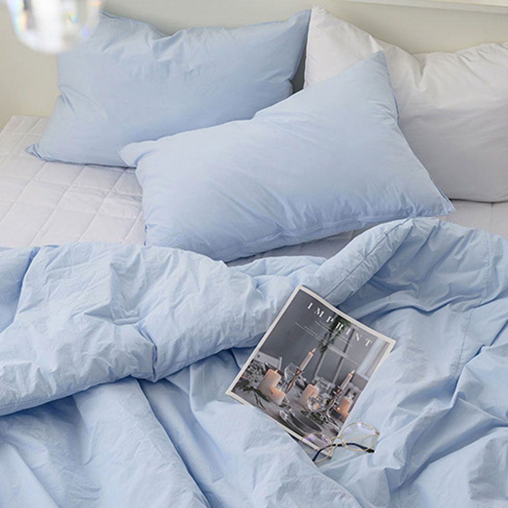 Hotel Here 블루 60수 퀸 Q 차렵이불 패드 세트