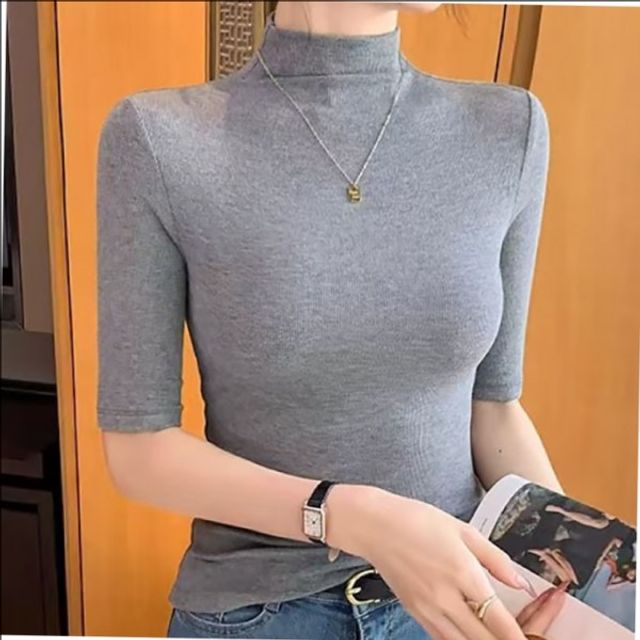 반목 슬림 블로썸스틸 기본 5부 데이 반팔면티셔츠 NF