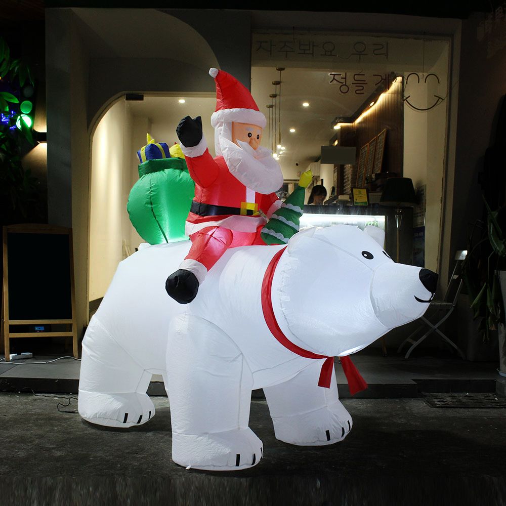 아이티알,NU LED 에어벌룬 대형 산타와 북극곰 에어산타 170cm