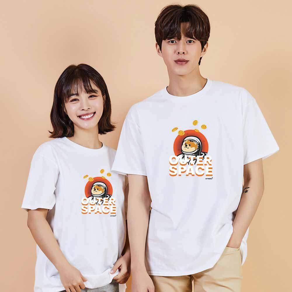 도지코인우주시바견강아지 반팔티 오버핏