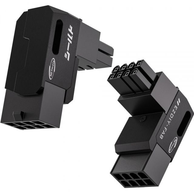 PCI-E 8핀 변환 어댑터 블랙 STD90도 2PACK EZDIY-FAB