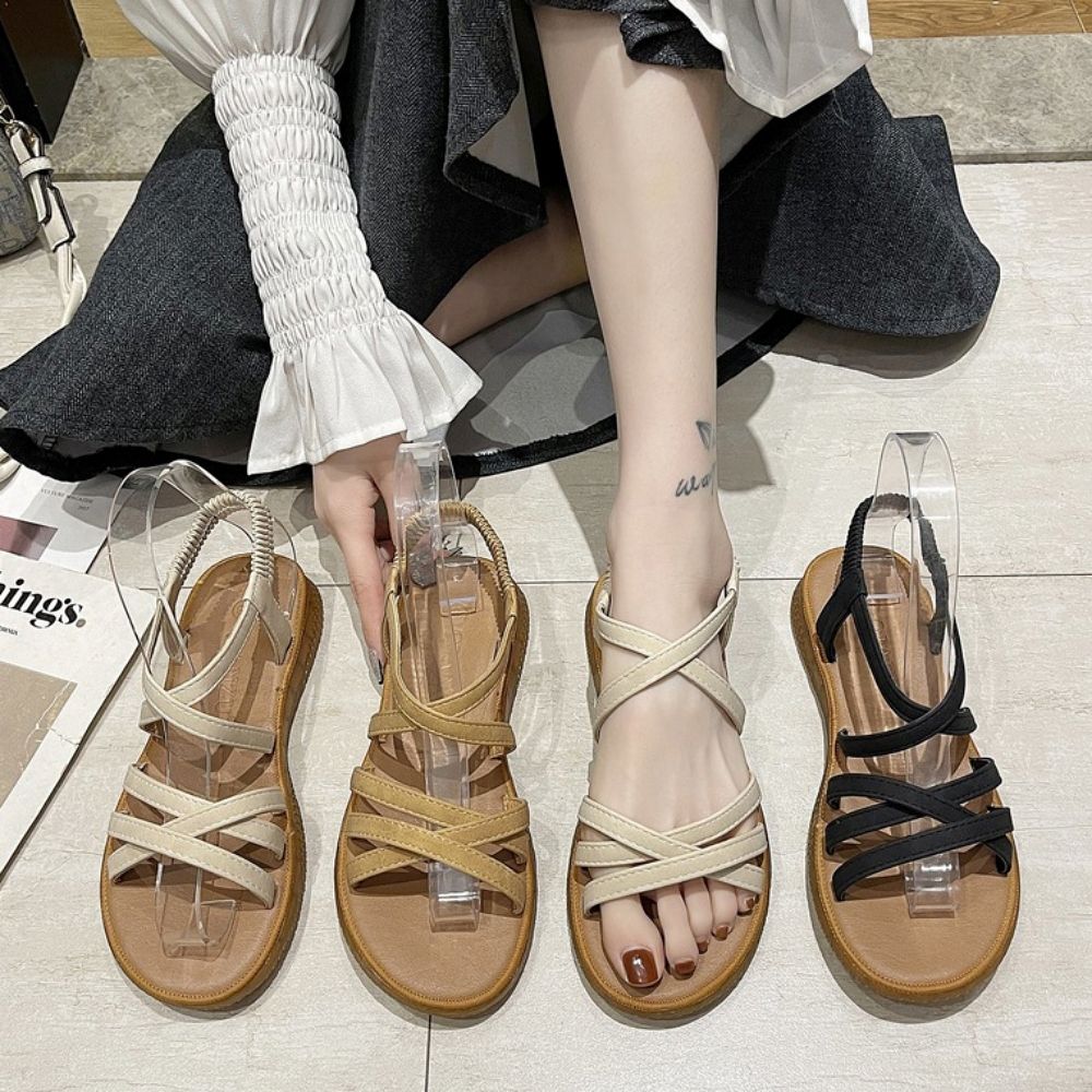 뒷밴딩 스트랩 편한 샌들 여름신발 여자신발 데일리