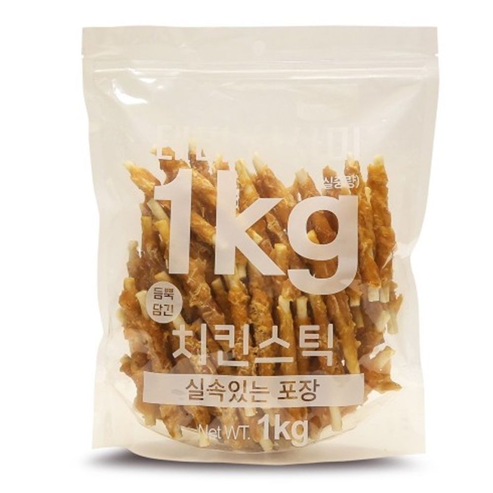 테비 강아지 스타일 치킨스틱 사사미 1kg 고품질 건조