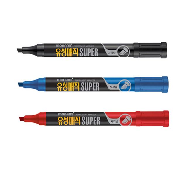 모나미 유성매직 SUPER 사각닙 (1타 12PCS)