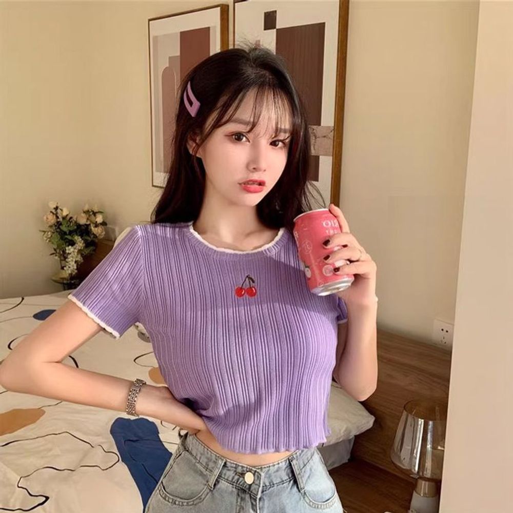 크롭 여름 시원한 여름 여름 여성 크롭 찰랑거