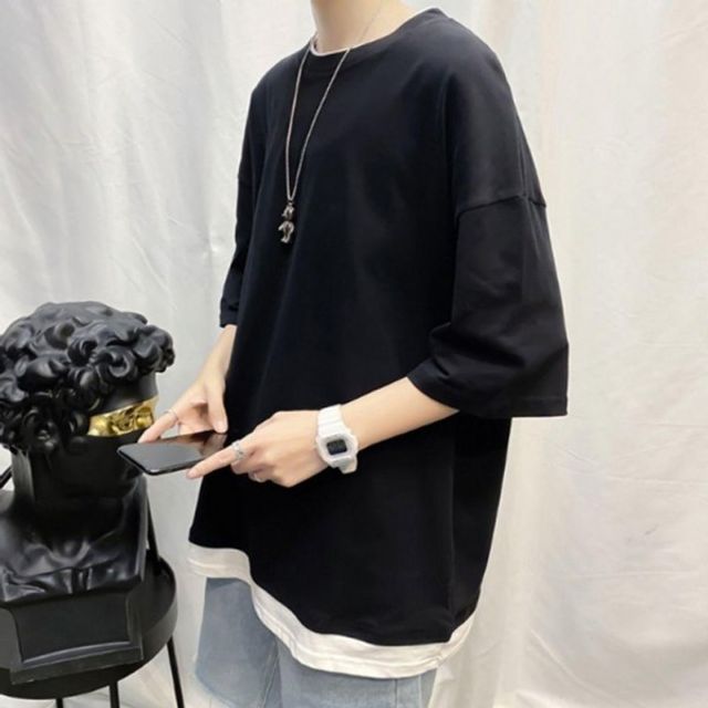 남자 티셔츠 데일리 기본 레이 데이 이드 루즈핏 기본