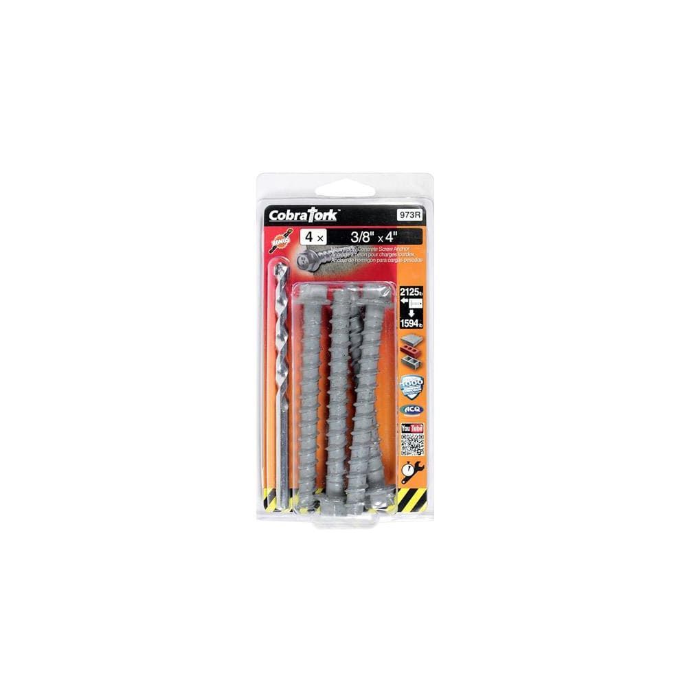 콘크리트 앙카 4개입 9x100mm 토크 - 973r 앙카 볼드