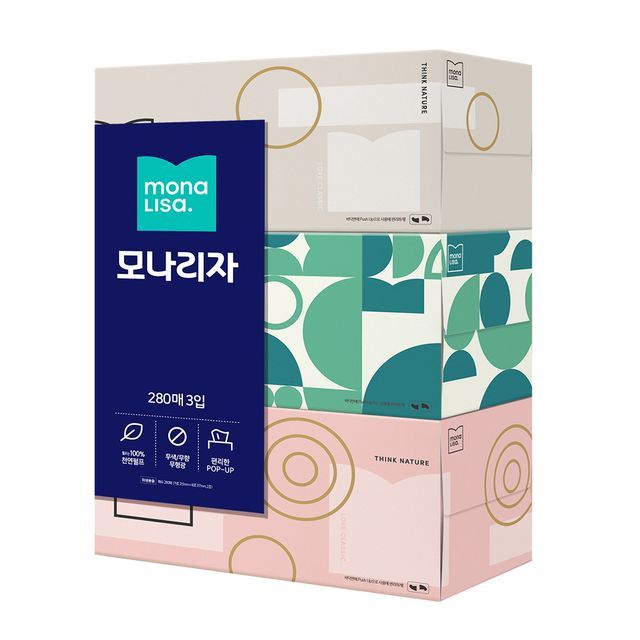 모나리자 각티슈 280매 3입