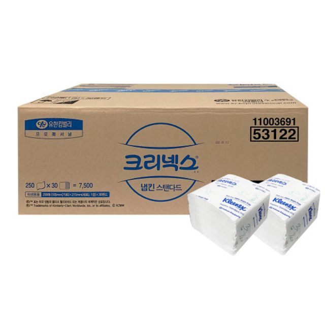 크리넥스 냅킨 스탠다드 180매 40밴드 7200장