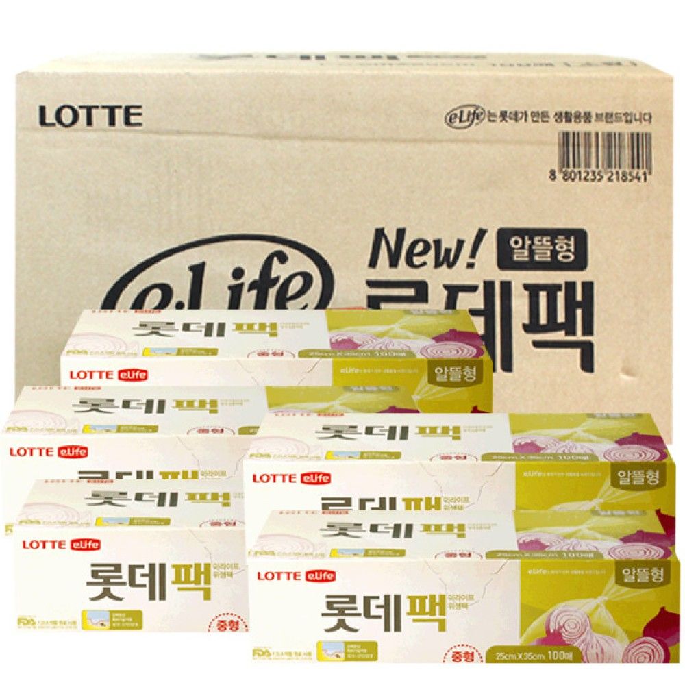 BOX롯데팩알뜰25X35X100매JS30개입